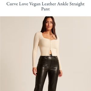 Abercrombie Curve Love Vegan leather Pant size 34 (18)